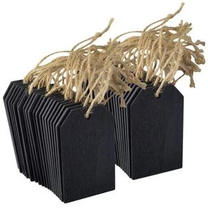 48 Pcs Chalkboard Tags, Hanging Wooden Mini Chalkboard Signs Decorative Label... - Picture 1 of 7