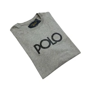 POLO RALPH LAUREN SPELLOUT SHIRT HERREN LARGE L GRAU SPELL OUT TEE BLOCK PRL NEU! - Bild 1 von 2
