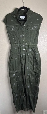 Mono ANTHROPOLOGIE The Carson Utility Barrel Verde Talla XS Foto 1 de 4
