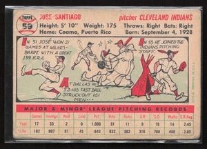 1956 Topps #59a Jose Santiago (Creases) (Low Grade) - Bild 1 von 2