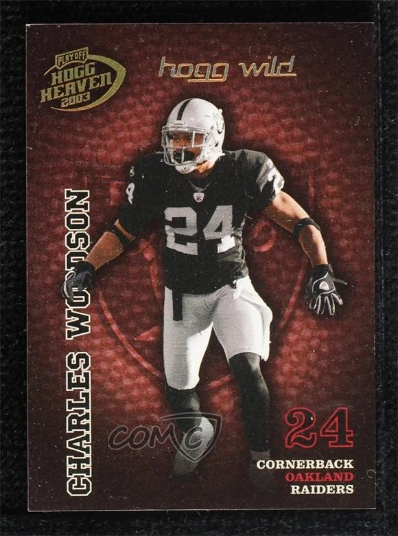 2003 Playoff Hogg Heaven Hogg Wild /150 Charles Woodson #106 HOF - Image 1 of 2