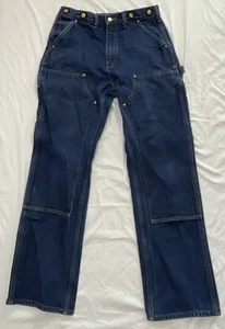Carhartt Logger Double Knee Jeans Herren 32x31 Hosenträger Knöpfe B07 Denim - Bild 1 von 8