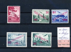 ML02269 Serbia 1941 overprint airplanes views fine lot MNH cv 100 EUR - Picture 1 of 1