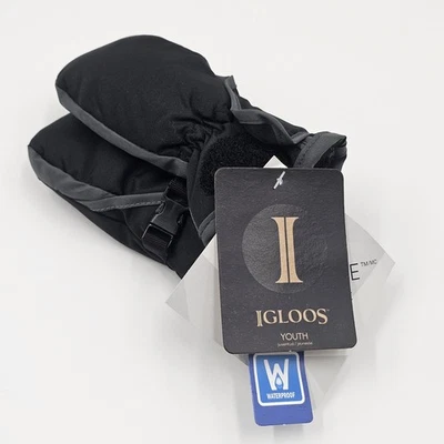 Igloos Youth Size 12-24 Months Black Waterproof 3M Thinsulate Winter Snow Gloves - Image 1 of 4