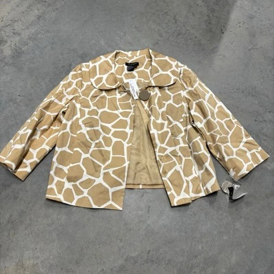 Nuevo con etiquetas Blazer Sandro Para Mujer Mediano Botón Estampado Jirafa Algodón Adultos Chaqueta Foto 1 de 3