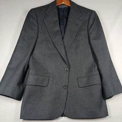 Abrigo deportivo Brooks Brothers para hombre 36/30 SHT lana sin forro carbón 2 botones 1 ventilación Foto 1 de 4