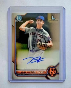 2022 Bowman Chrome Draft 1st Auto Tyler Stuart Autograph New York Mets CDA-TST B - Bild 1 von 1