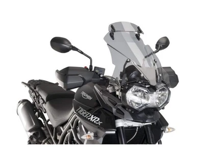 Puig Touring Screen & Extender Light Smoke for Triumph Tiger 800 XR (15-17) - Image 1 of 4