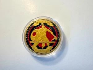 Firefighter Spartan Warrior Challenge Coin Fireman's Prayer Honor and Bravery - Picture 1 of 8