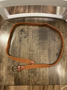 Damenmode Gürtel 44 cm lang & 1 cm breit hellbraun/braun Kunstleder - Bild 1 von 7