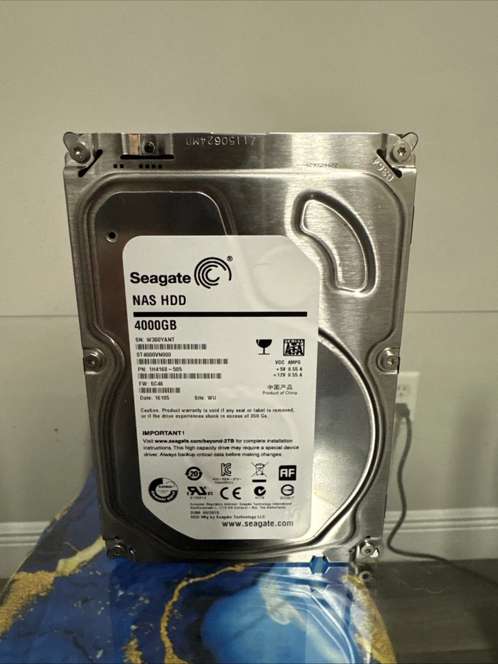 Seagate 4000GB NAS HDD (ST4000VN000) 3.5in SATA 5980RPM - Image 1 of 1