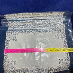 6 ITALIAN LACE Made in Italy Vinyl Backed Table PLACEMATS Rectangular - Picture 1 of 12