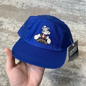 Vintage Popeye blaue Kappe Cartoon Network Herren 5 Panel bestickt neu mit Etikett 1990er - Bild 1 von 9