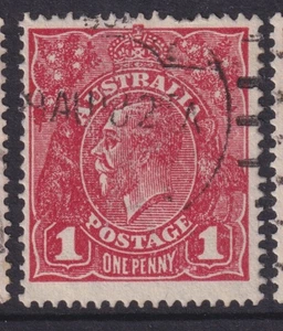 KGV, 1d red, PENAVY flaw, rough paper, good to fine used - Picture 1 of 1
