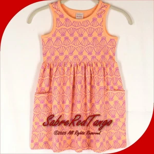 NWT HANNA ANDERSSON SLEEVELESS PLAYGROUND DRESS POCKETS SEASHELLS 130 8 - Bild 1 von 4