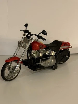 Harley Davidson 12" New Bright Fat Motorcycle Collectible Red, Needs Batteries - Image 1 of 4