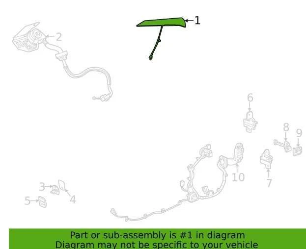 2025 Chevrolet Corvette New OEM Front Right Door Handle 85162981  - Image 1 of 1