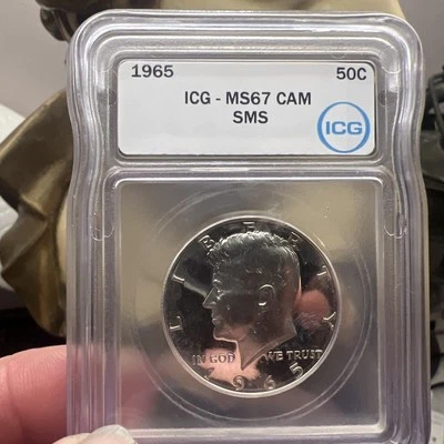 1965 50c Kennedy Half Dollar ICG SMS MS67 !!!CAMEO !!! - Image 1 of 4