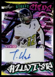 2024 Leaf Vivid Street Signs Travis Hunter Rookie Auto 9/10 Jaguars #SS-THI A34 - Picture 1 of 2
