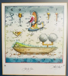 Farbradierung “Tee for Two” von Leslie G. Hunt handsigniert - Bild 1 von 5