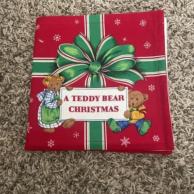 HOME MADE MACHINE WASHABLE CHILDREN'S CLOTH BOOK - A Teddy Bear Christmas BOOK - Image 1 of 3