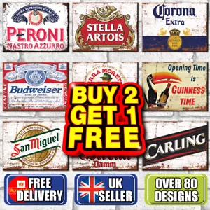Man Cave Metal Signs Shed Bar Pub Lager Beer Mancave Garage Retro Gift Tin Sign - Picture 1 of 83