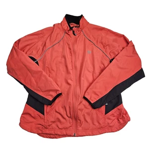 Brooks Shelter Technology Windbreaker Women’s XL Running Jacket Red Black - Picture 1 of 8