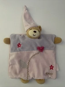 kaloo lilirose pink teddy bear comforter flower blankie - Picture 1 of 9
