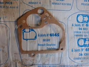 joint carburateur MEILLOR n° 6145 pour SOLEX 28 IDT / estafette dauphine - NEUF - Imagen 1 de 1