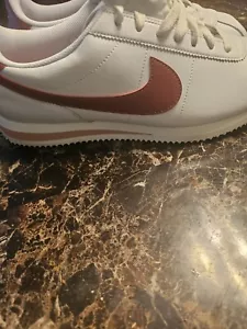 Size 12 - Nike Classic Cortez Leather White Red W - Picture 1 of 7
