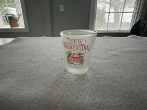 New Hampshire Covered Bridge Frosted Shot Glass Souvenir - Picture 1 of 5