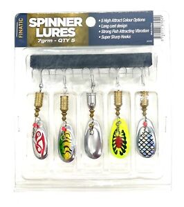 5 Fishing Spinners Ideal For Perch Zander Salmon Pike trout Fishing, Free Post