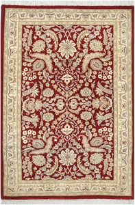 2.5X4 Hand Knotted Oushak Carpet Traditional Red Fine Wool Accent Rug D28481 - Picture 1 of 11