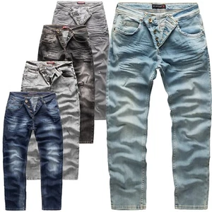 Herren Jeans Hose Rock Creek Designer Stretch Jeanshose Regular Slim Basic M19 - Bild 1 von 16