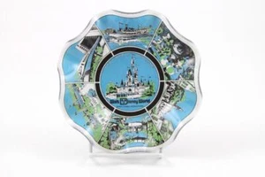 Vintage Walt Disney World Ein Geschenk aus Glas Magic Kingdom Souvenir gerüschte Schüssel - Bild 1 von 10
