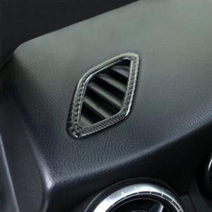 2*Carbon Fiber Dashboard Air Condition Outlet Cover For Mercedes Benz A CLA GLA - Picture 1 of 6