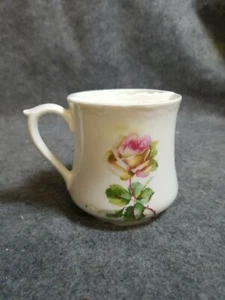 Rose Printed Porcelain Mustache/Shaving Mug, Made in Germany - Picture 1 of 5