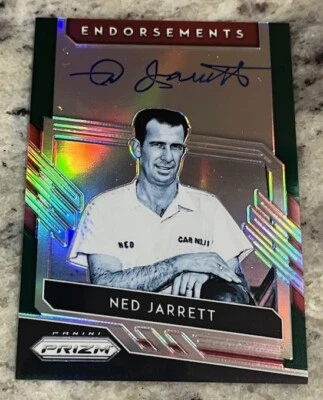 2019 Panini Prizm Endorsements Green Prizm 41/99 Ned Jarrett #E-NJ Auto HOF - Image 1 of 2