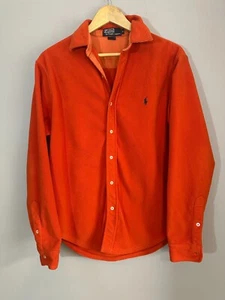 Camisa Polo Ralph Lauren De Colección Para Hombre Mediana Naranja Polar Botón Años 90 Y2K - Imagen 1 de 6