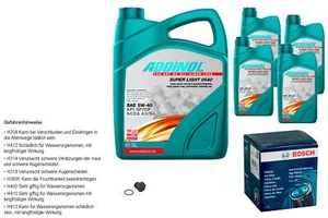 BOSCH Controllo Set 9L ADDINOL SUPER LIGHT 5W-40 Per Isuzu Trooper II UB 3.2 - Imagen 1 de 1