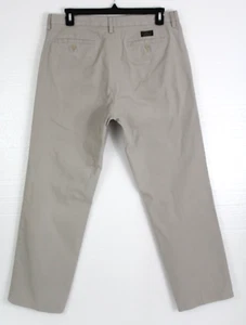 BANANA REPUBLIC Men's 35 x 32(31) Khaki Flat Front Gavin Chino Tapered Pants - Picture 1 of 11