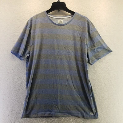 Camisa Quicksilver Para Mujer 2XL XXL Gris Azul Rayas Camiseta Manga Corta Pullover Foto 1 de 4