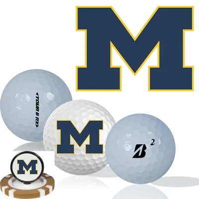 NCAA Michigan Wolverines • Мячи для гольфа упаковка 12 шт. • Bridgestone Tour B RX - Изображение 1 из 3