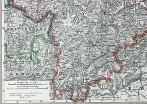 Österreich Landkarte Westtirol Original Litho gute Details 1906 - Bild 1 von 2