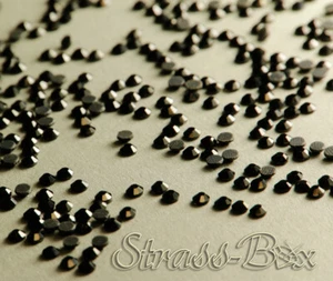 Hotfix JET Schwarz SS10 Stückzahl wählbar AAA Qualität Profi AAA Glitzer - Bild 1 von 18