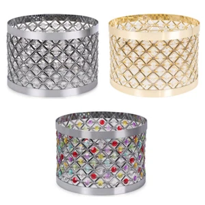 Easy Fit Drum Lampshade Acrylic Jewel Pendant Shade Ceiling Light Living Room - Picture 1 of 30