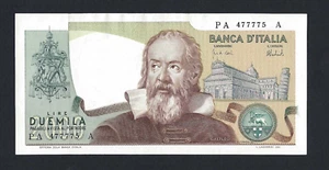 REPUBBLICA ITALIANA BIGLIETTO DA 2000 LIRE G GALILEI 1973 - Foto 1 di 2