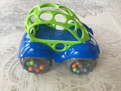OBALL RATTLE & ROLL BABY RACE CAR - GREEN & BLUE - 81510 - Image 1 of 4