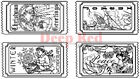 Deep Red Rubber Cling Stamp Vintage Holiday Tickets Santa Peace Winter