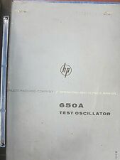 HP 650A Test Oszillator Bedienungs- und Serviceanleitung 650A-901